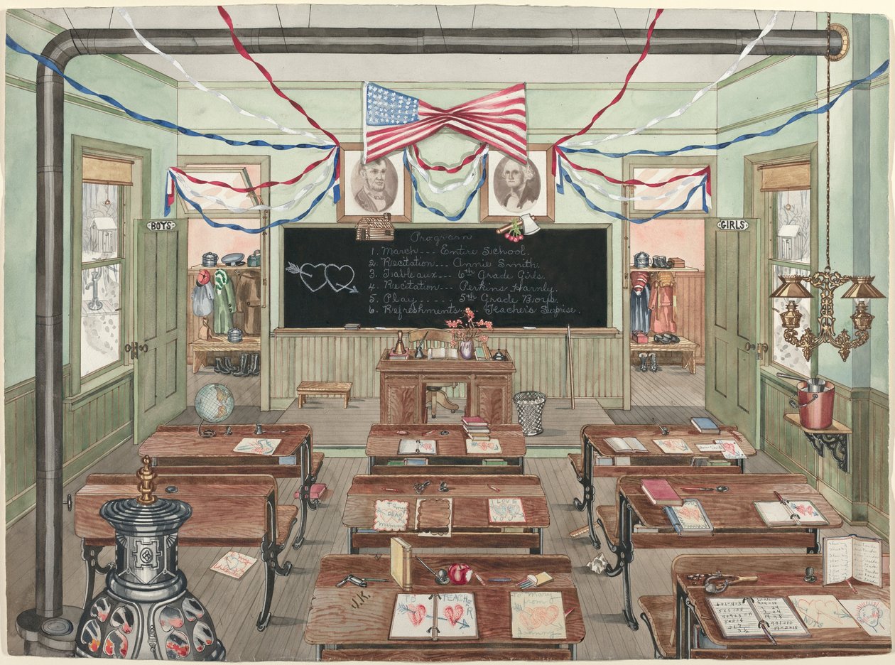 Landskolestue, 1900, 19351942. af Perkins Harnly