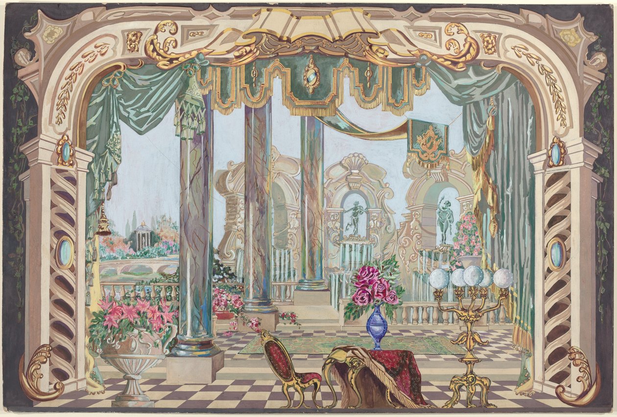 Scenebagtæppe, 19351942. af Perkins Harnly
