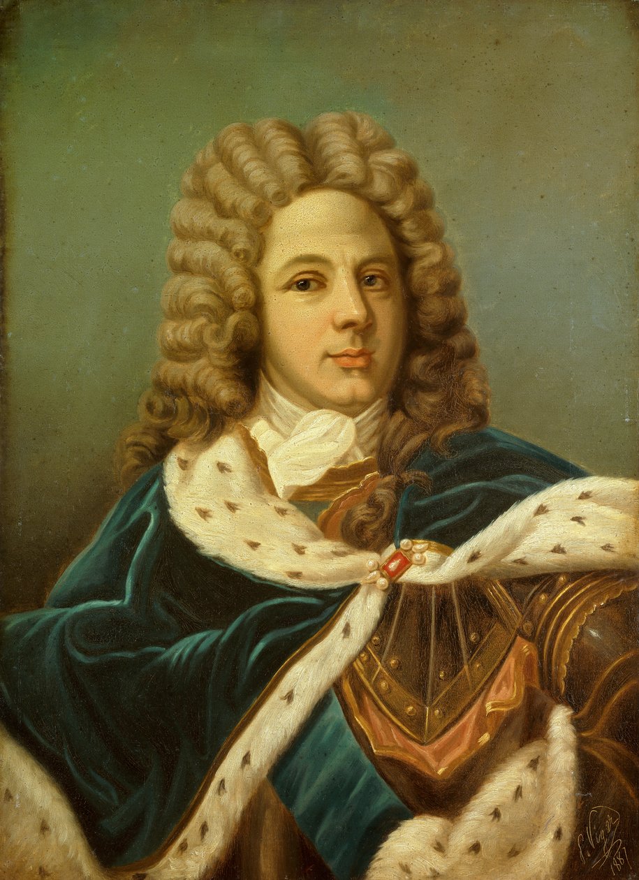 Portræt af Louis de Rouvroy, hertug af Saint Simon (1675-1755) Mindemaleri af Perrine Vigger Du Vigneau (? 1894). 1887. Størrelse 0,75 x 0,54 m af Perrine Viger du Vigneau