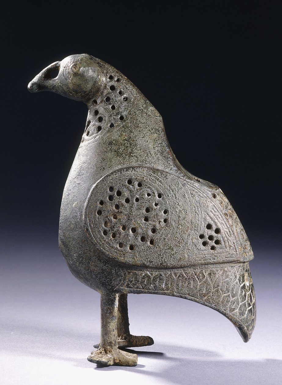 En persisk bronze røgelse i form af en fugl, 1100-tallet af Persian School