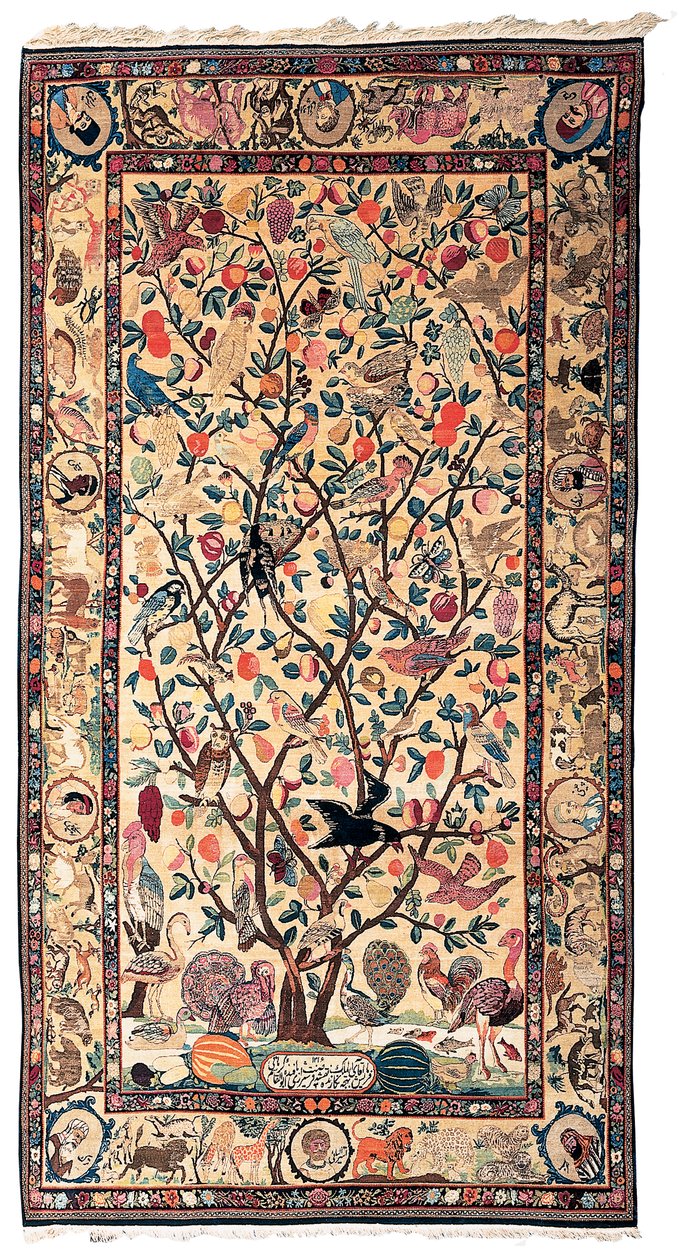 Et fint Kirman tæppe, 1898-99 af Persian School