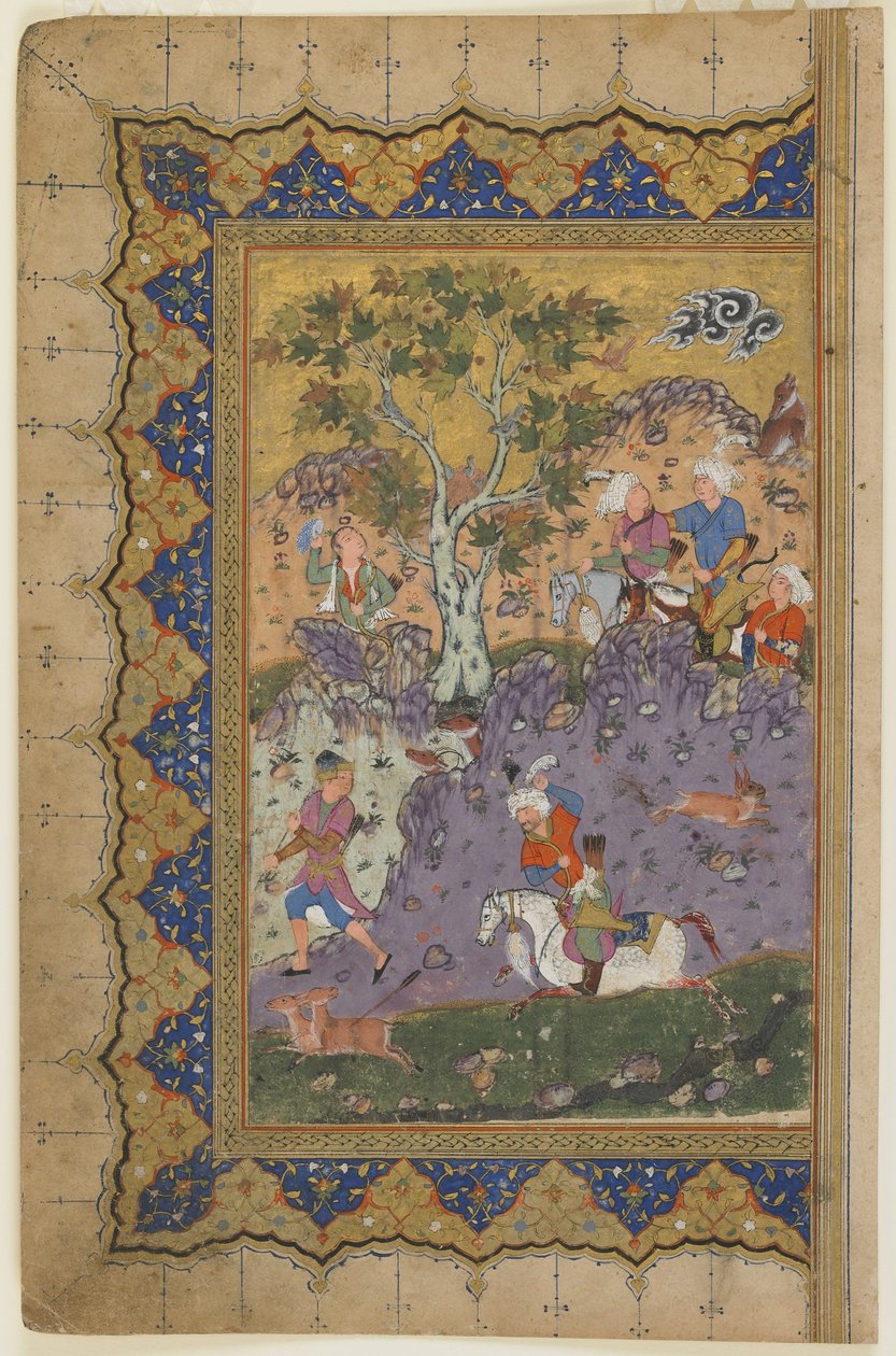 En prins på jagt, ca. 1600 af Persian School