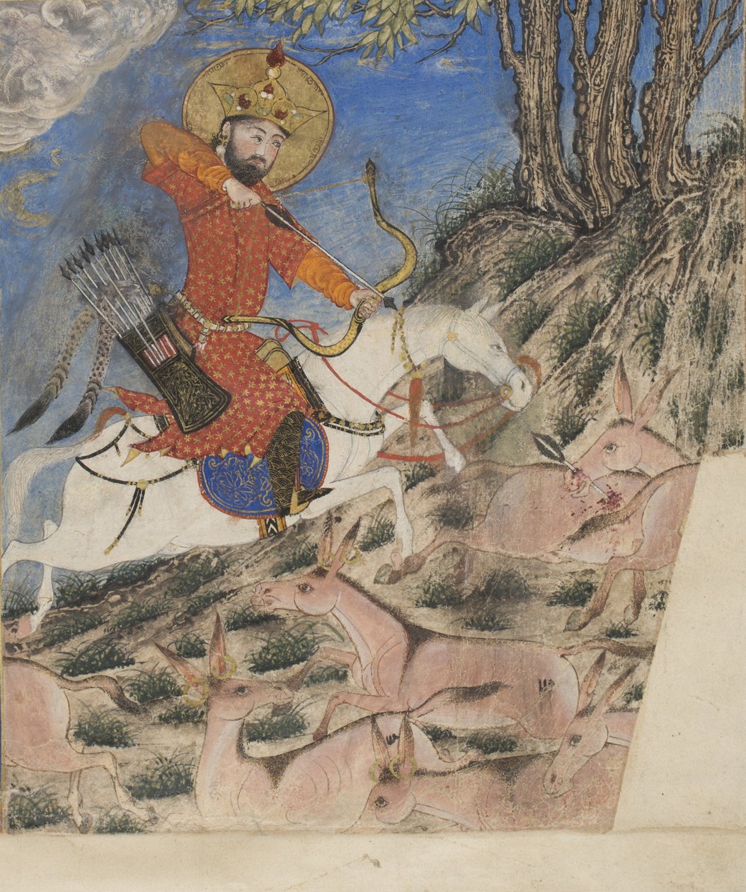 Bahram Gur Jagt Ongers af Persian School