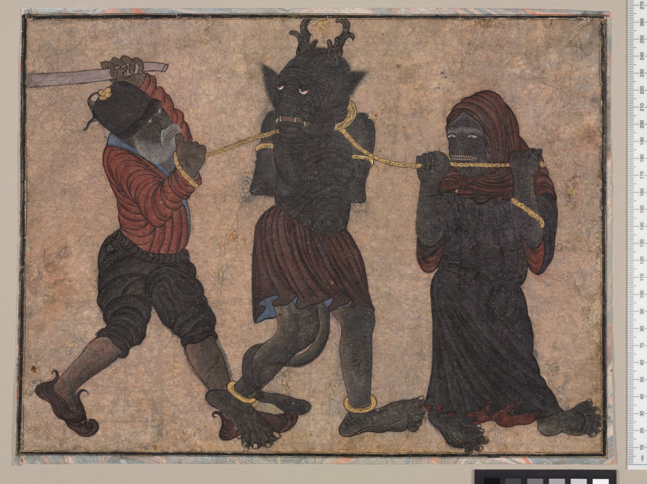 Dæmon i lænker, ca. 1453 af Persian School