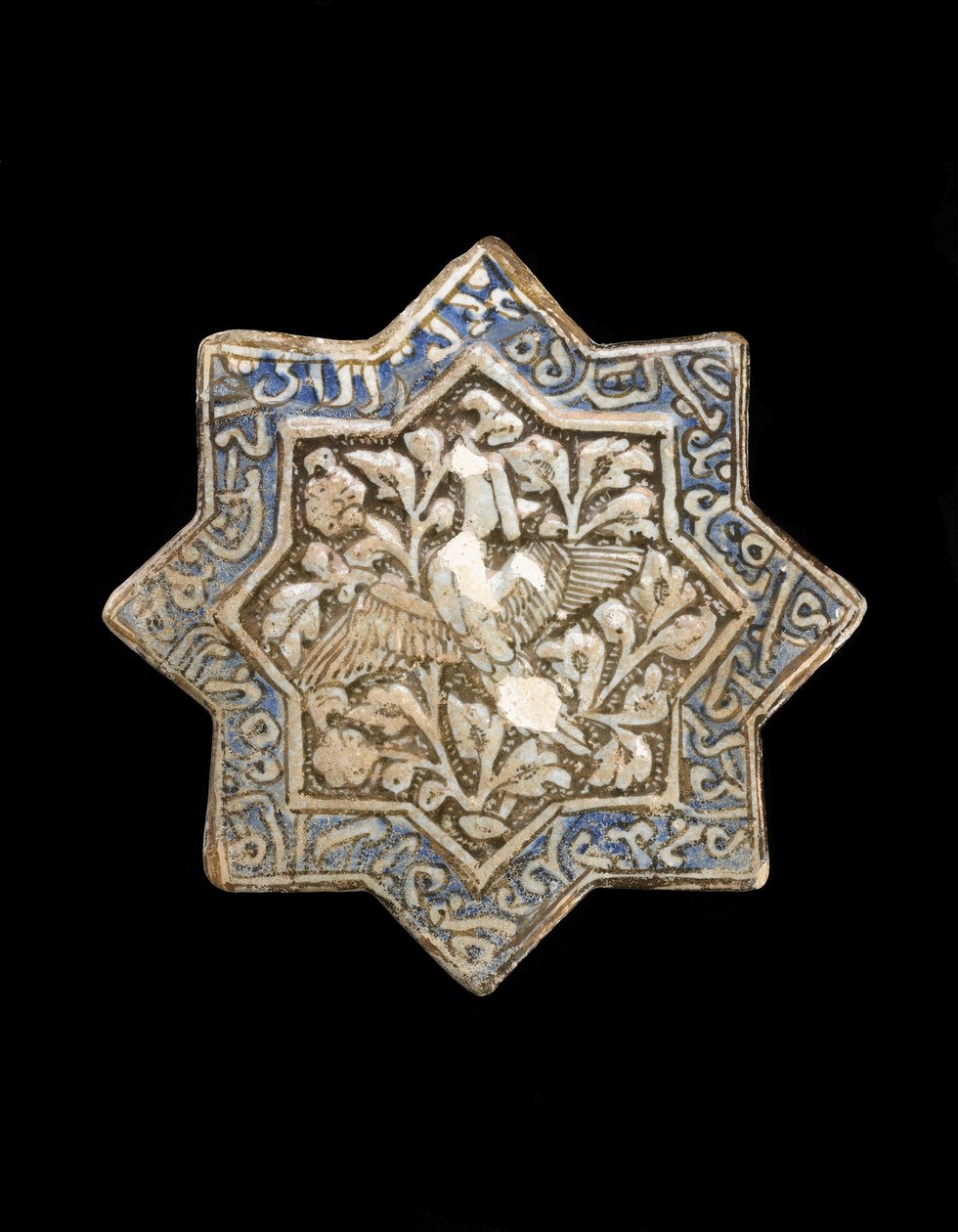 Ottespidset stjerneflise, Iran, Il-Khanid-dynastiet (keramik) af Persian School