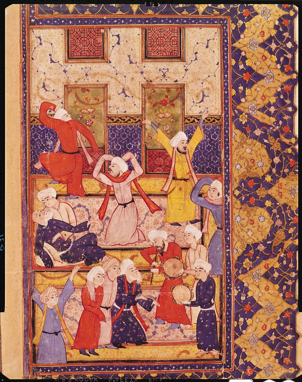 Fol.5r Indvielsesdans, fra en bog med digte af Hafiz Shirazi (ca. 1325-c. 1388) af Persian School