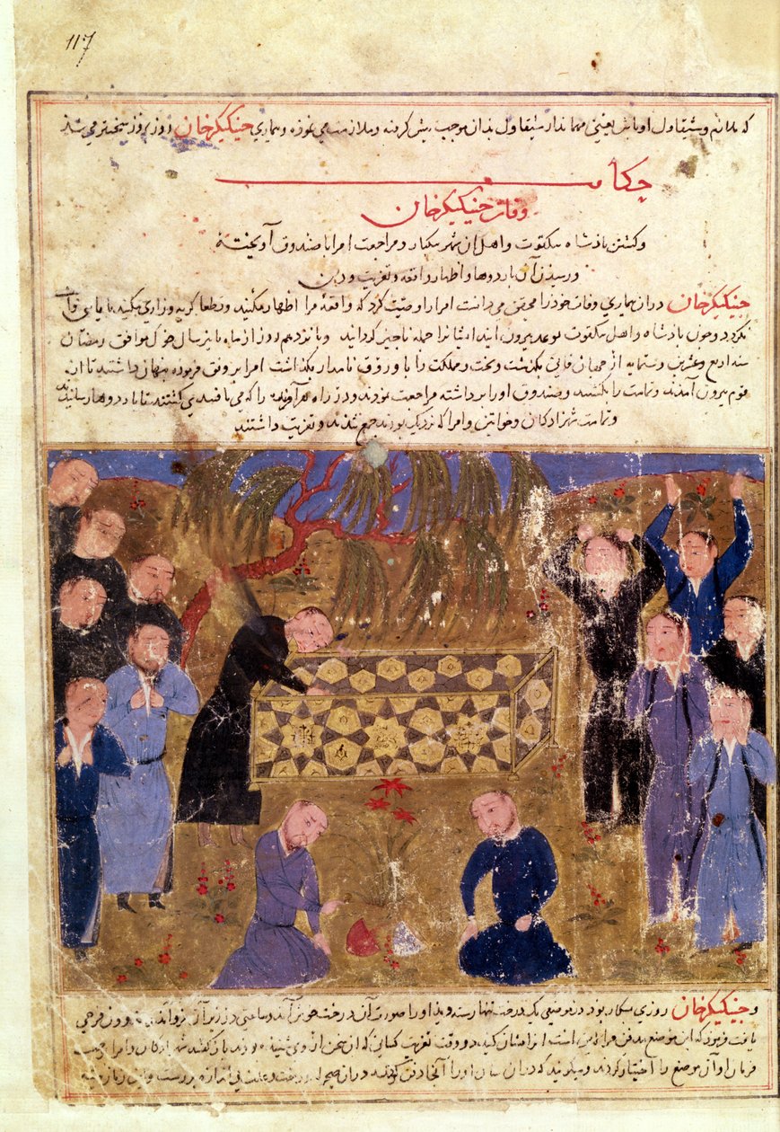 Djengis Khans begravelse, ca. 1430 af Persian School