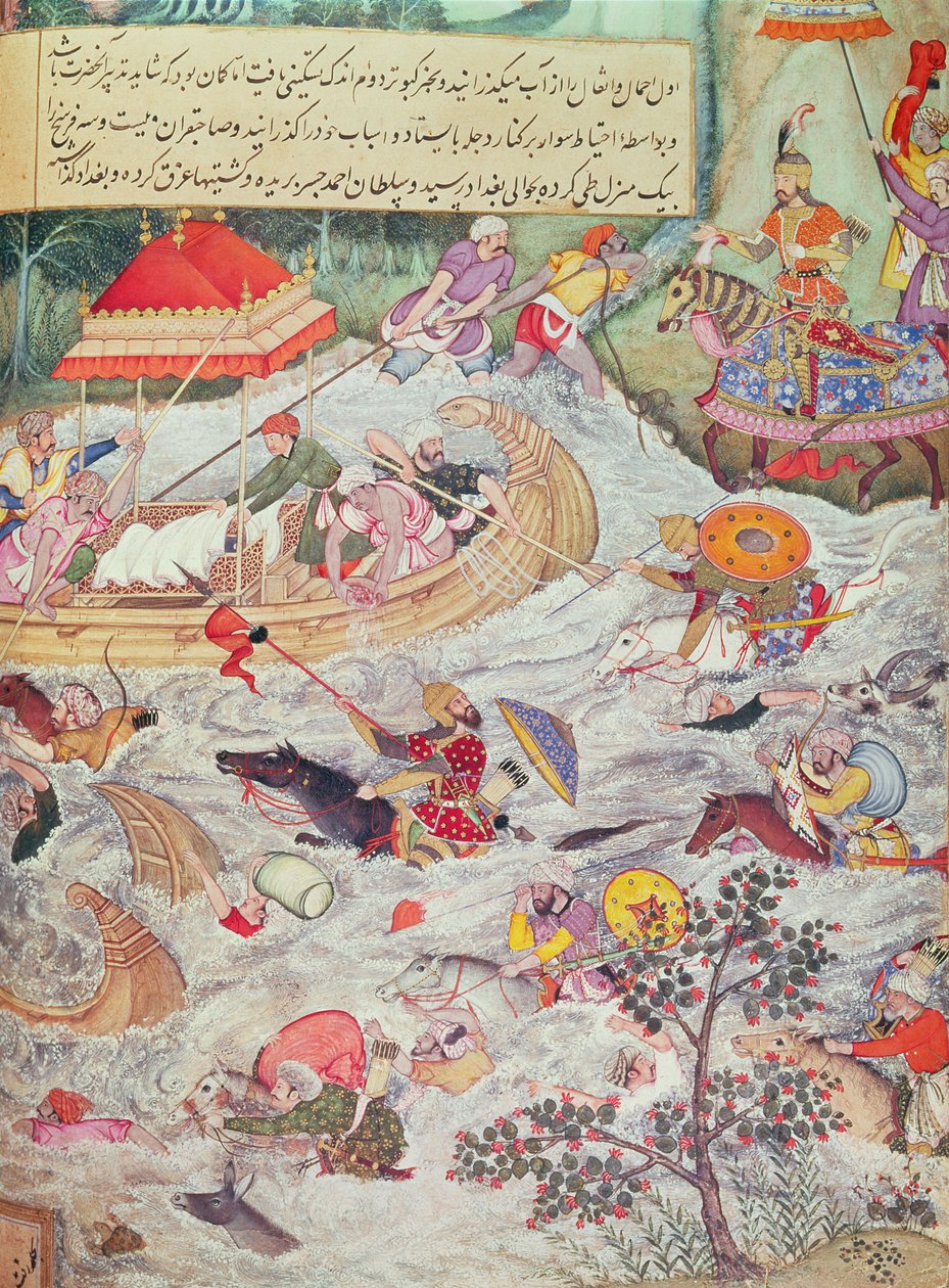 Illustration fra Timurs efterkommeres historie af Persian School