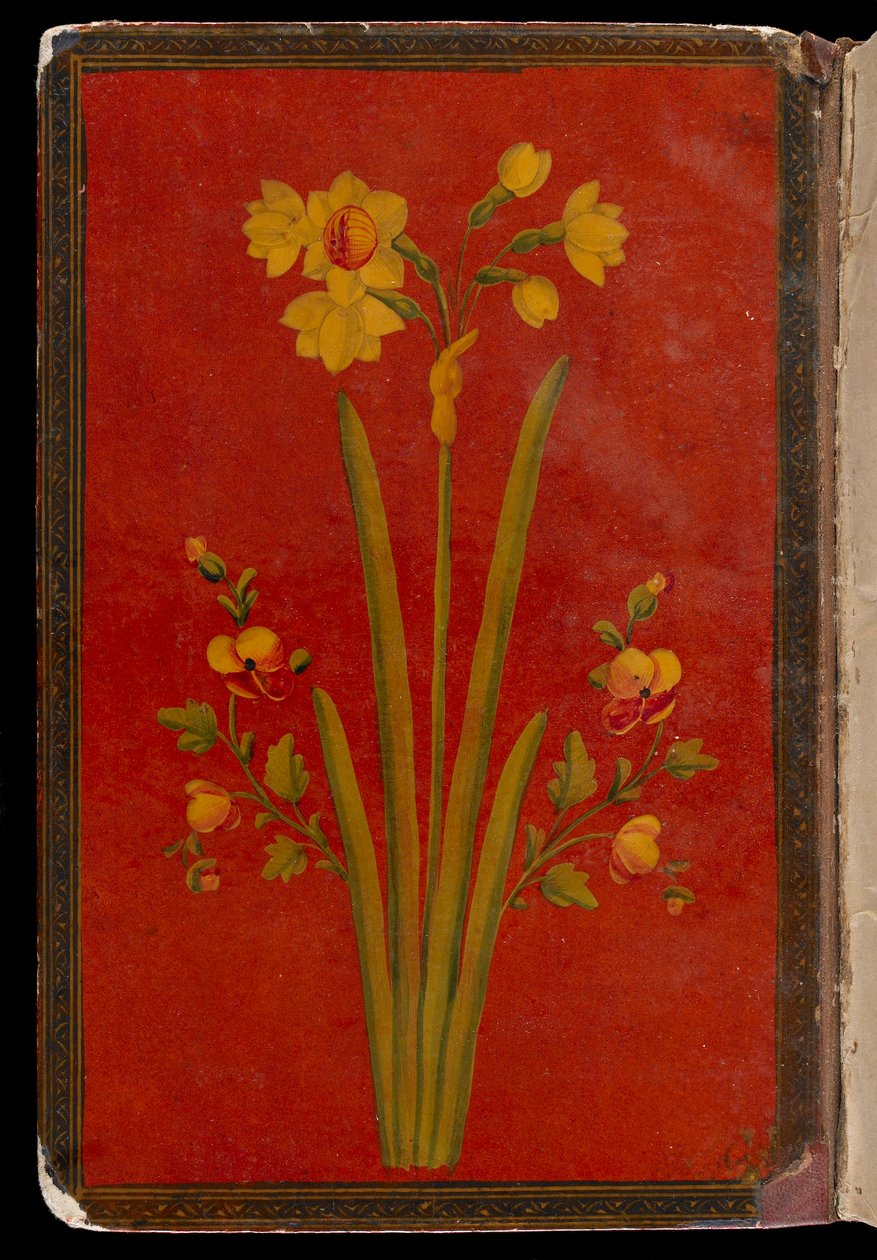 Khamsa (kvintet) af Nizami (d.1209) Shiraz, Fars, sandsynligvis Iran, 1433-34 (ugennemsigtig akvarel, blæk og guld på papir) af Persian School