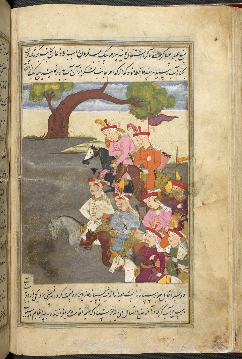 Eller. 3248, f. 55v Shah Ismail and the qizilbash, fra 
