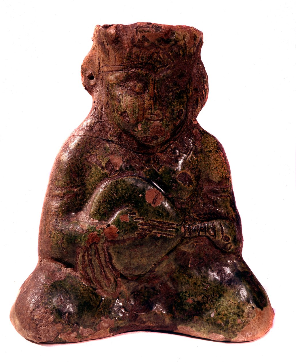 Persisk kunst: vase i form af en mandolinspiller München fra det 13. århundrede. af Persian School