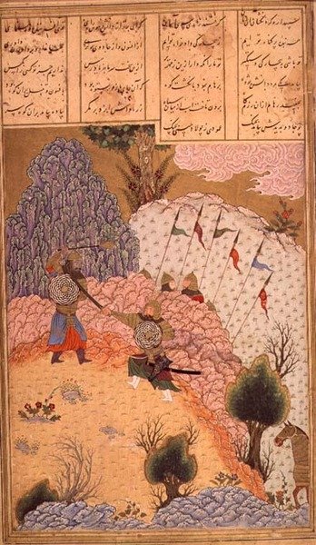 Soldater kæmper af Persian School