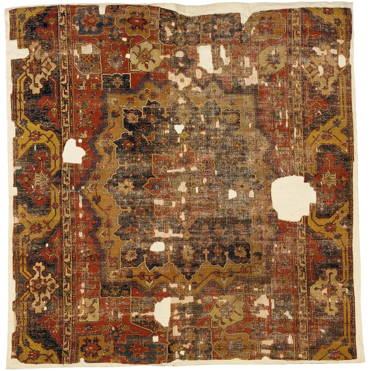 Tabriz-medaljon og cartouche-tæppefragment, Nordvestpersien, anden halvdel af 1500-tallet af Persian School