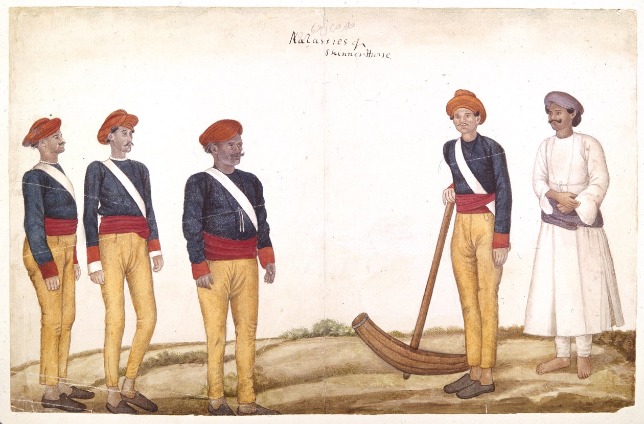 Tent Orderlies, ca. 1820-30 (akvarel på papir) af Persian School
