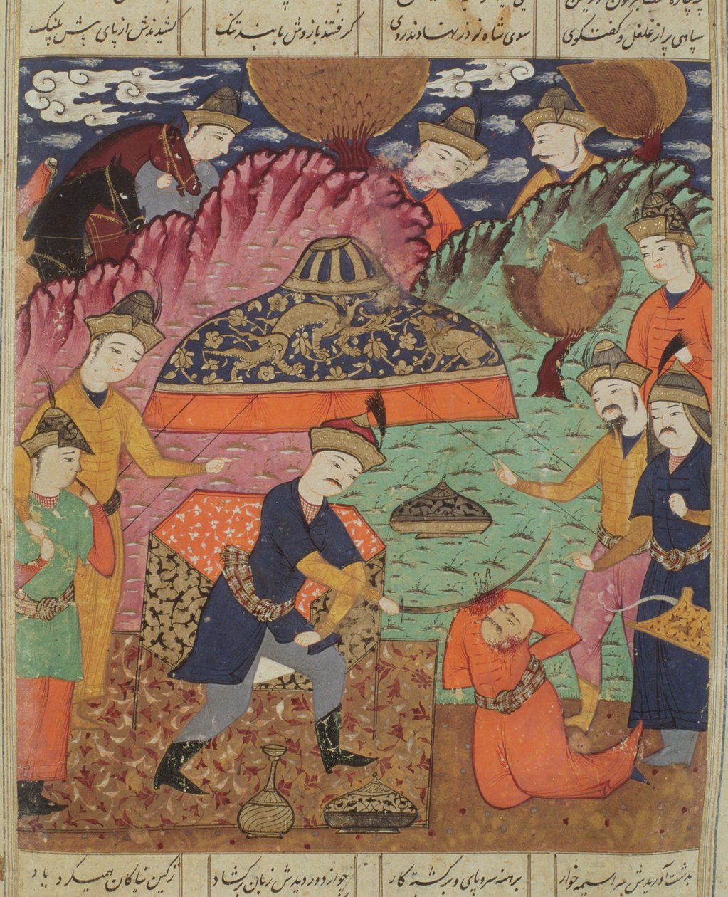 Halshugningen af Nouzaur, illustration fra 