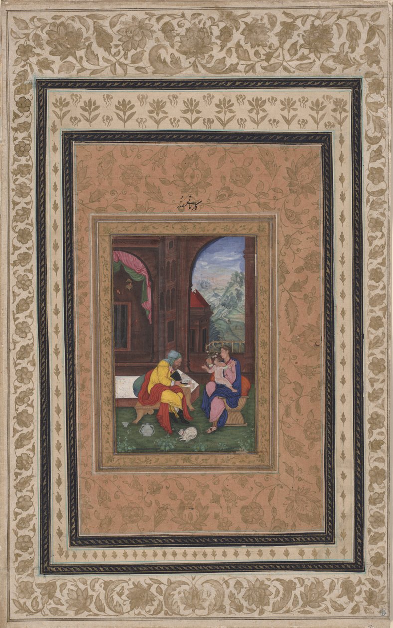 Den hellige familie, ca. 1625 af Persian School
