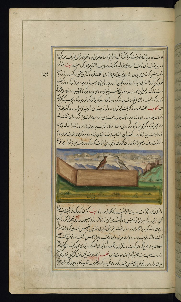 To duer og en forsyning af korn fra Lights of Canopus af Persian School