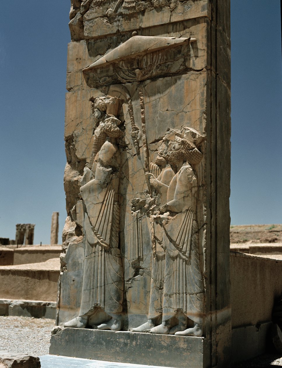 Udsigt over tripylonen af Darius-paladset, 6. århundrede f.Kr af Persian School