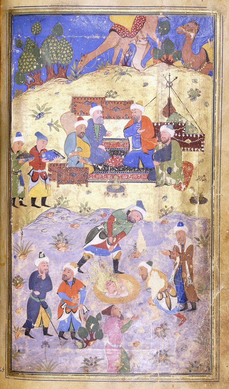 Yusuf bliver reddet fra hulen, ca. 1492-3 af Persian School