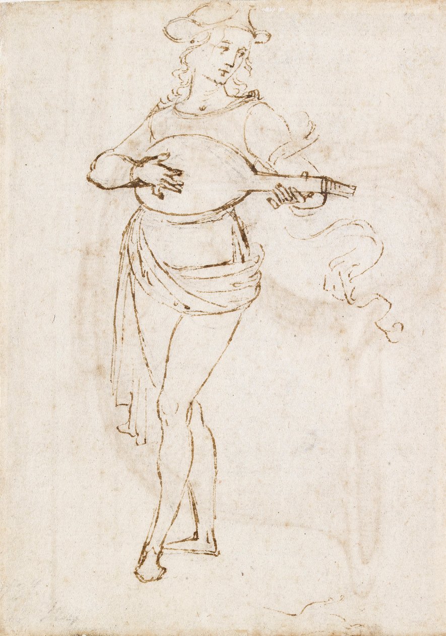 En lutspiller, slutningen af det 15.-begyndelsen af det 16. århundrede af Perugino