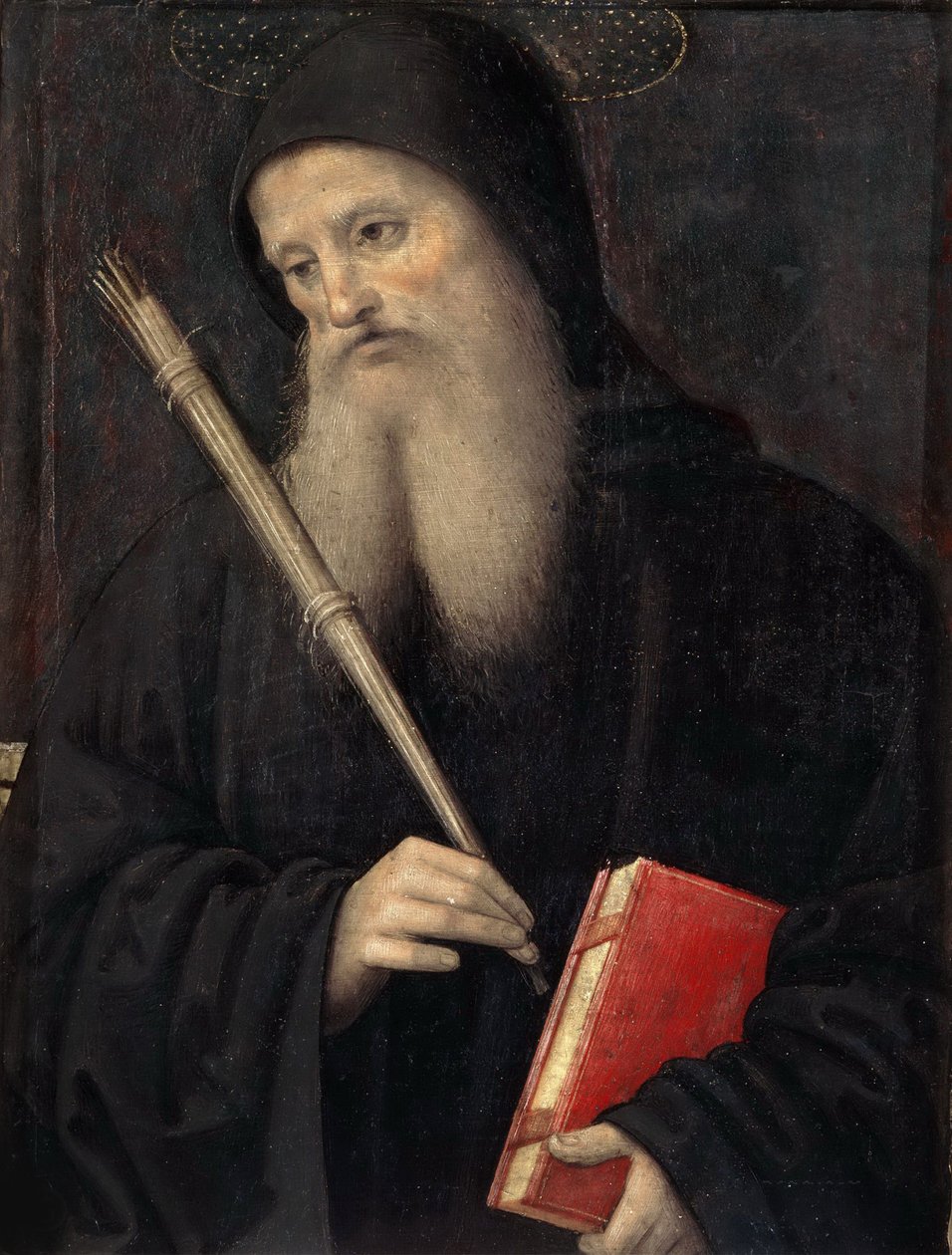 Sankt Benedikt Predella fra San Pietro Polyptykon, ca. 1497. af Perugino