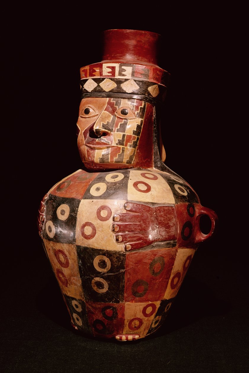 Billedeglas, Coastal Tiahuanaco stil, Fundo Pacheco, Rio Grande de Nazca, Peru (keramik) af Peruvian School
