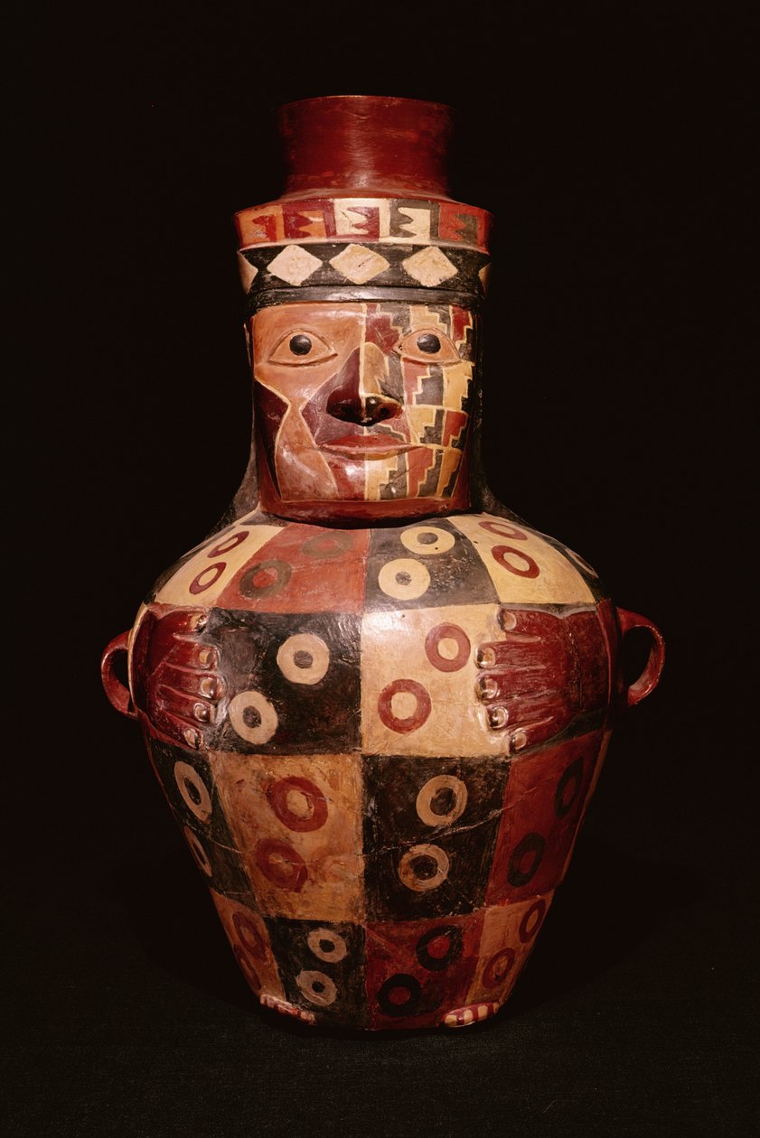 Billedeglas, Coastal Tiahuanaco stil, Fundo Pacheco, Rio Grande de Nazca, Peru (keramik) af Peruvian School