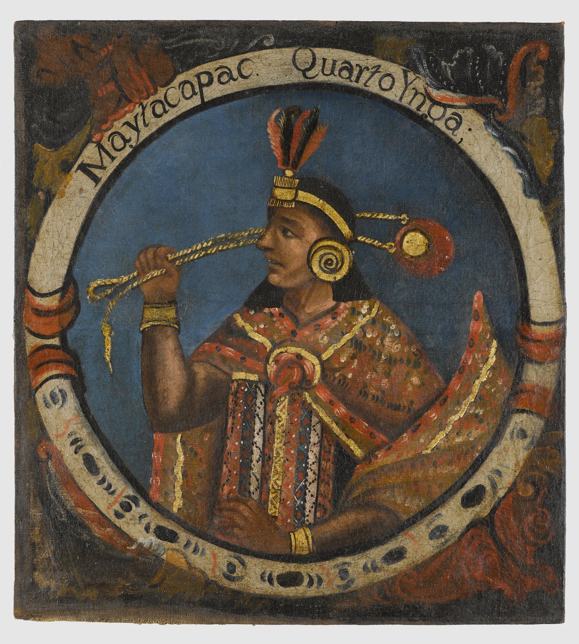 Mayta Capac, fjerde inkakonge, midten af det 18. århundrede af Peruvian School