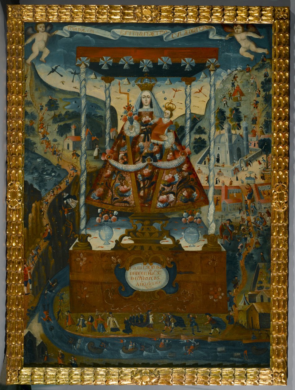 Vor Frue af Cocharcas under Baldakinen, Cuzco, 1765 af Peruvian School