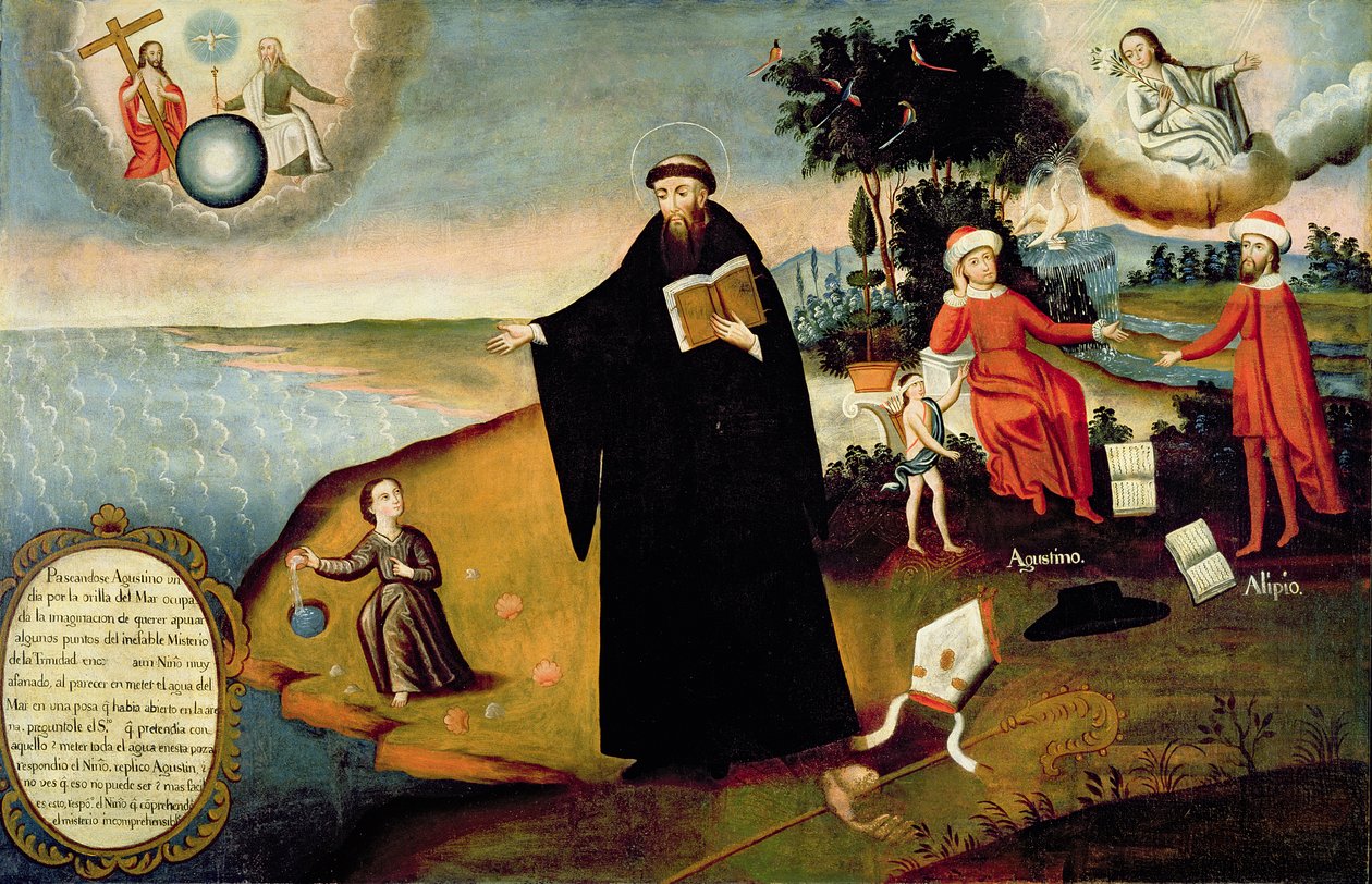 The Legend of St. Augustine, Cuzco School af Peruvian School