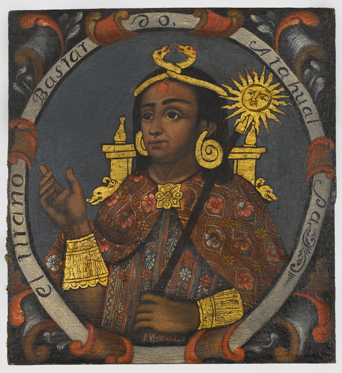 Atahualpa (ca. 1502-33) 14. og sidste inkakonge, midten af 1700-tallet af Peruvian School