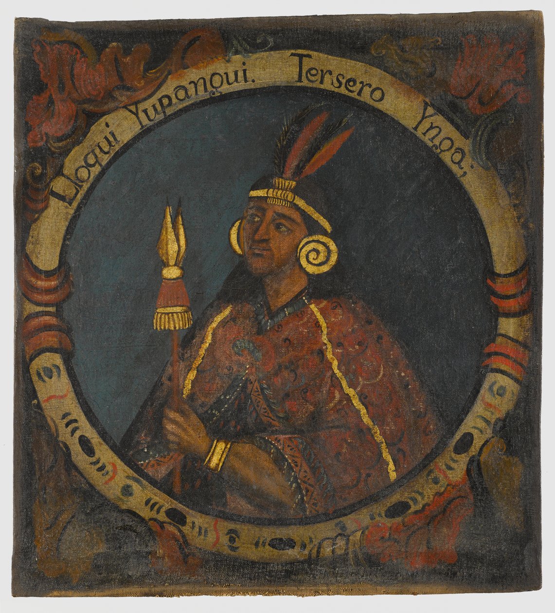 Lloque Yupanqui, 3. inkakonge, midten af 1700-tallet af Peruvian School