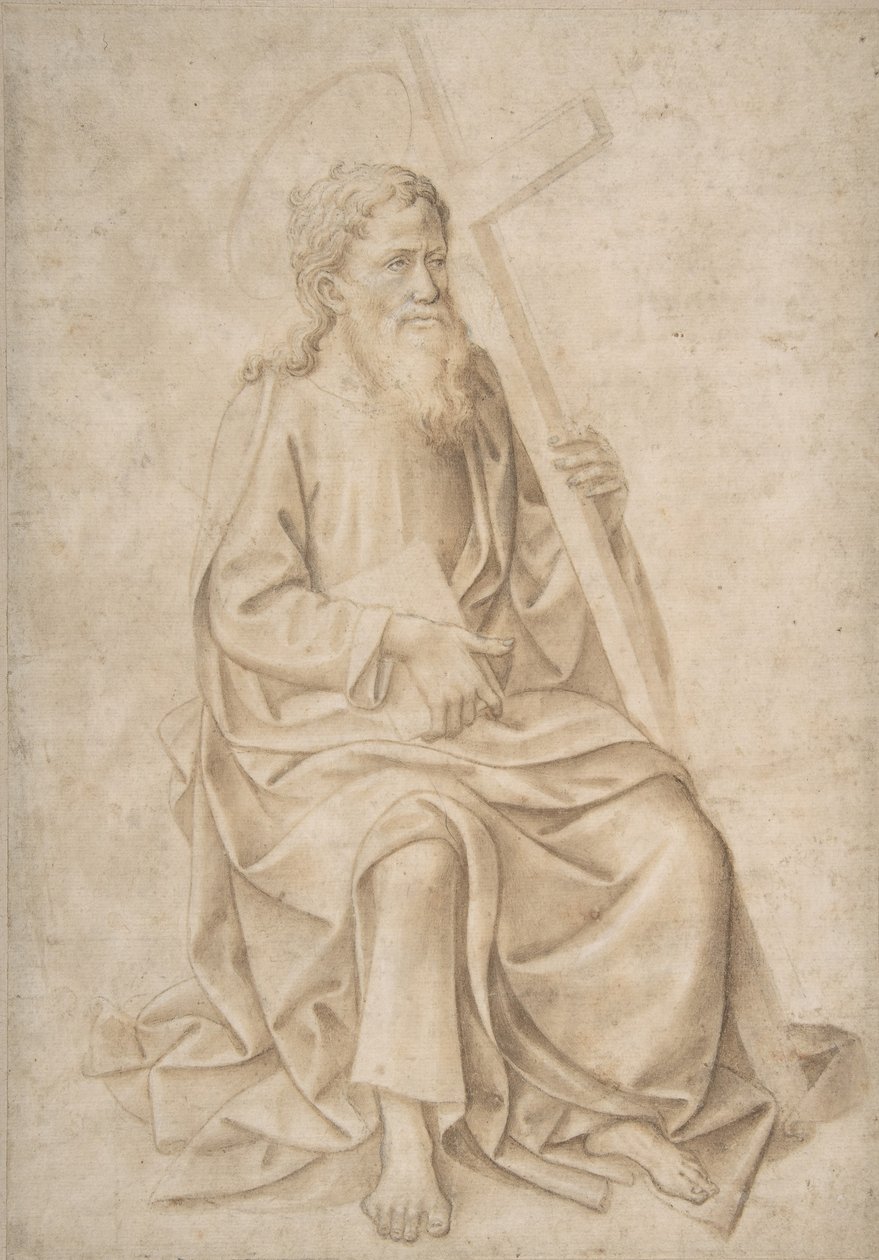 Sankt Philip siddende, holder en bog og et kors, 1422-57. af Pesello Peselli