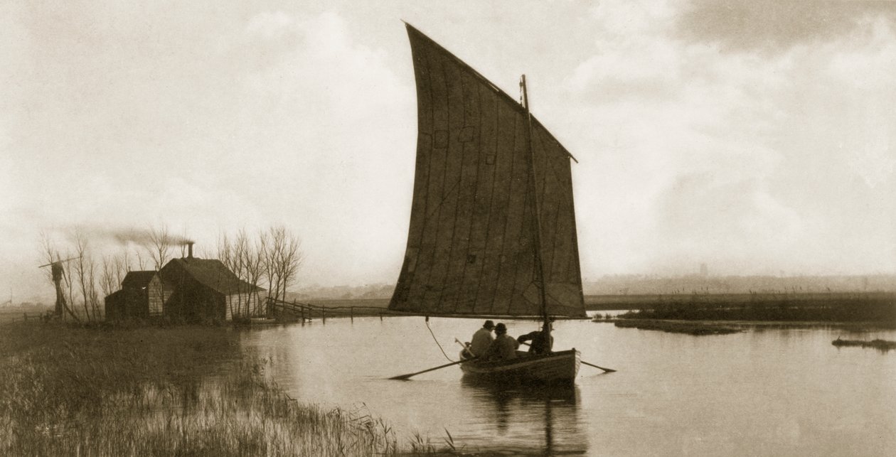 Den gamle orden og den nye, liv og landskab på Norfolk Broads, ca. 1886 af Peter Emerson und Thomas Goodall