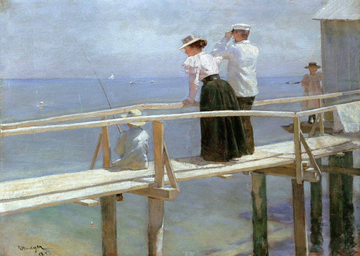 På broen, 1898 af Peter Alexandrovich Nilus