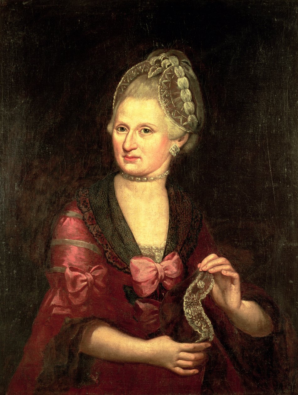 Anna Maria Mozart, født Pertl, mor til Wolfgang Amadeus Mozart, 1775 af Peter Anton Lorenzoni