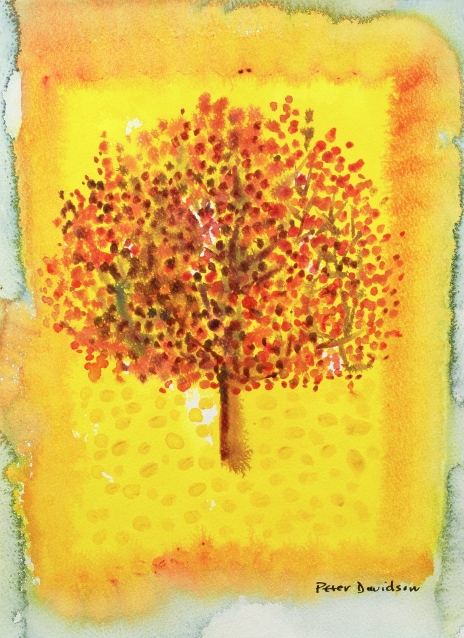 Frugtbærende træ, 1996 (wc) af Peter Davidson