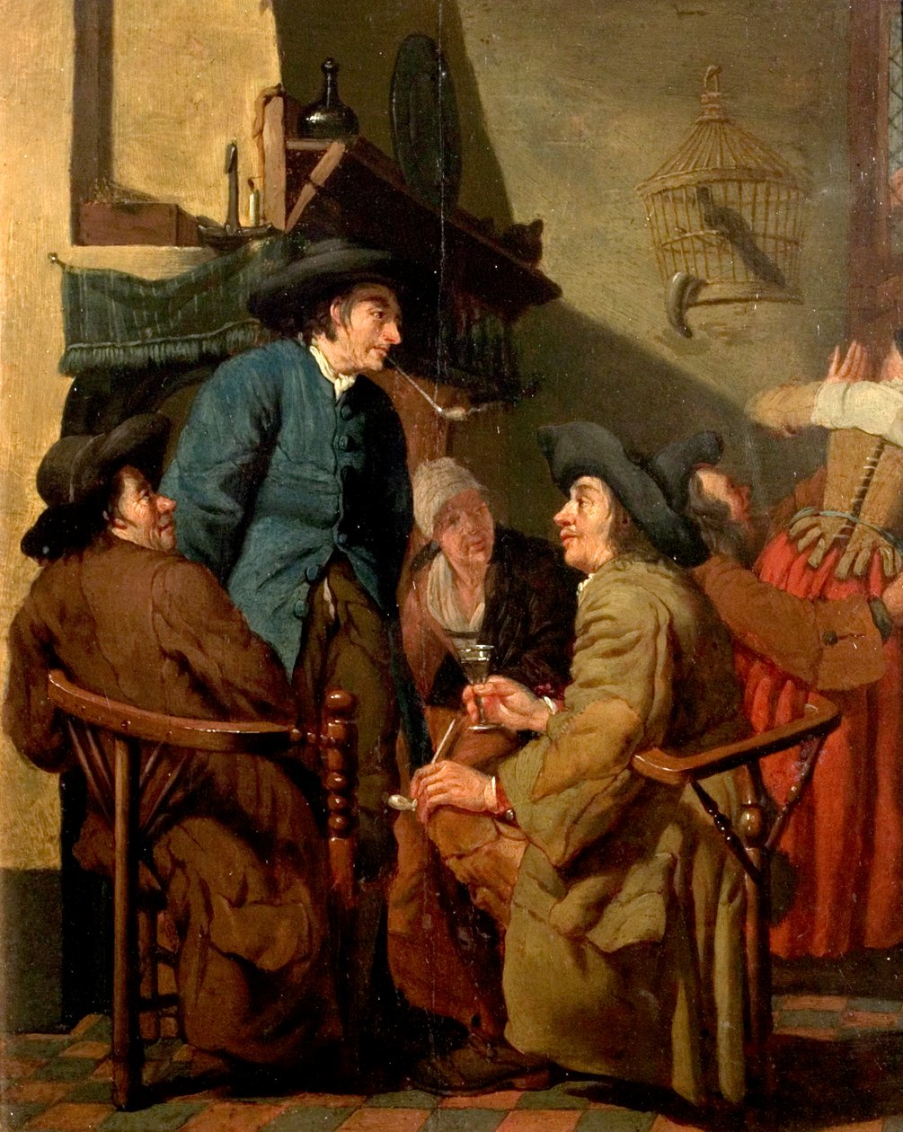 Interiør, Figurer Rygning af Peter Jacob Horemans