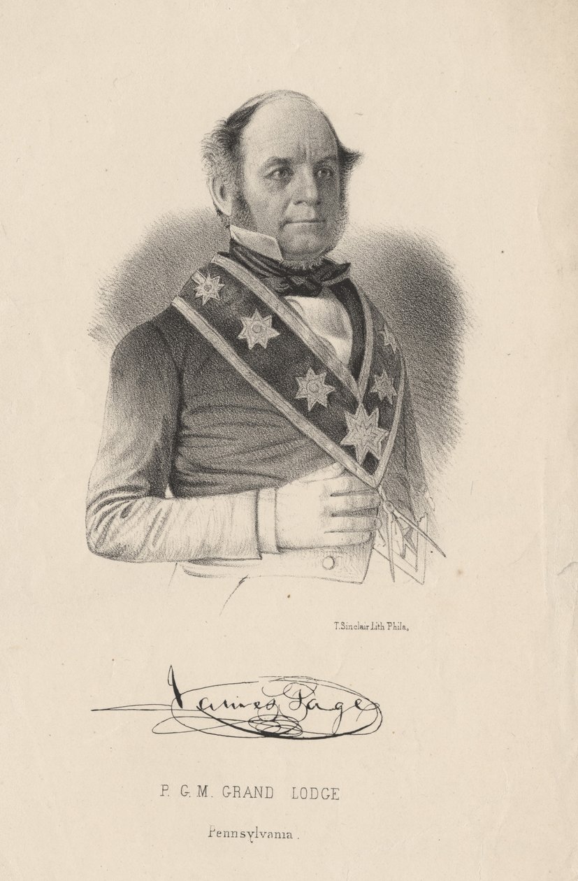 James Page, litho af T. Sinclair, 1849 af Peter Kramer