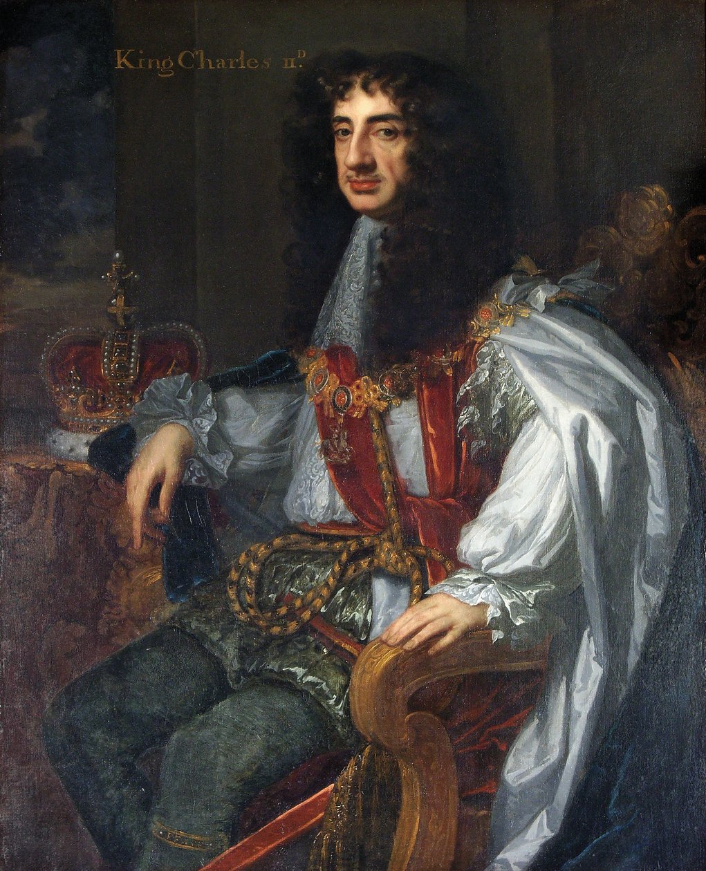Kong Charles II i Garter Robes af Peter Lely
