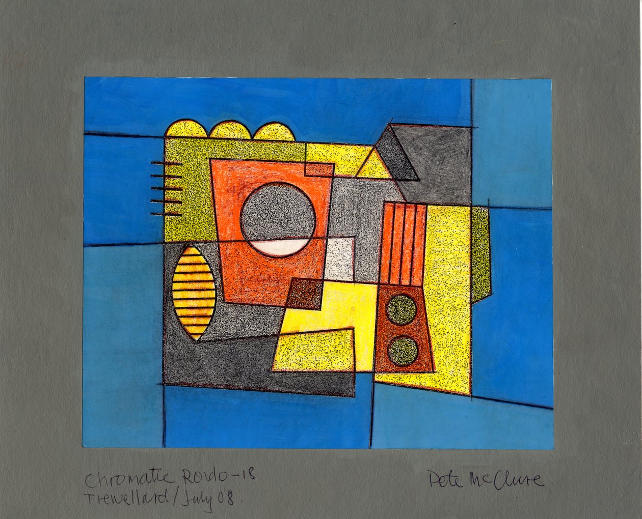 Chromatic Rondo, 2008 (farvet tegning) af Peter McClure