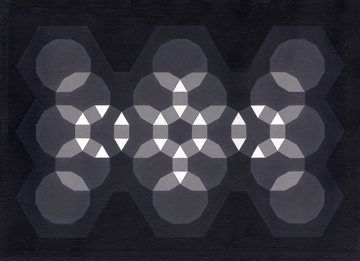Fusion, 2008 (akryl på lærredstavle) af Peter McClure