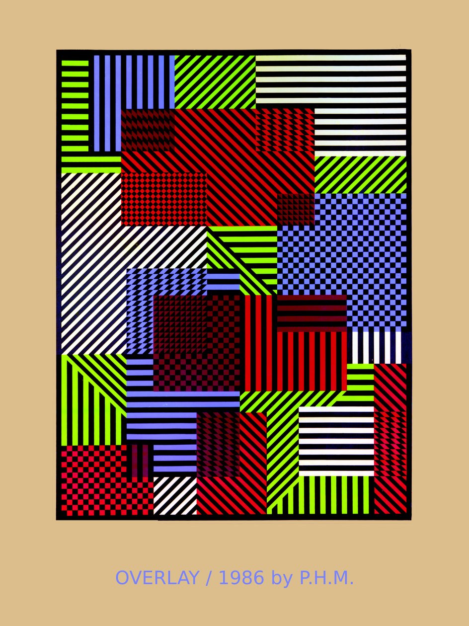 OVERLAY.86, (skærmprint) af Peter McClure