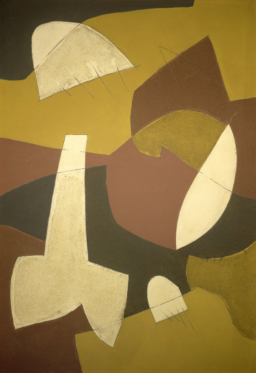 Sovende Madonna, 1997 (akryl og sand på træ) af Peter McClure