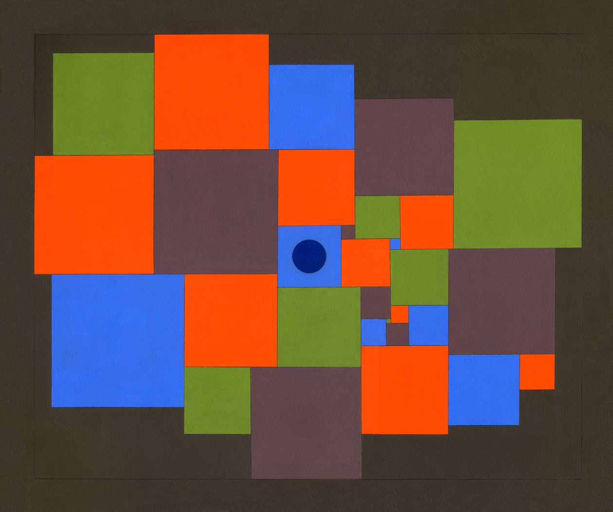 Firkanter, 2011 (akryl om bord) af Peter McClure