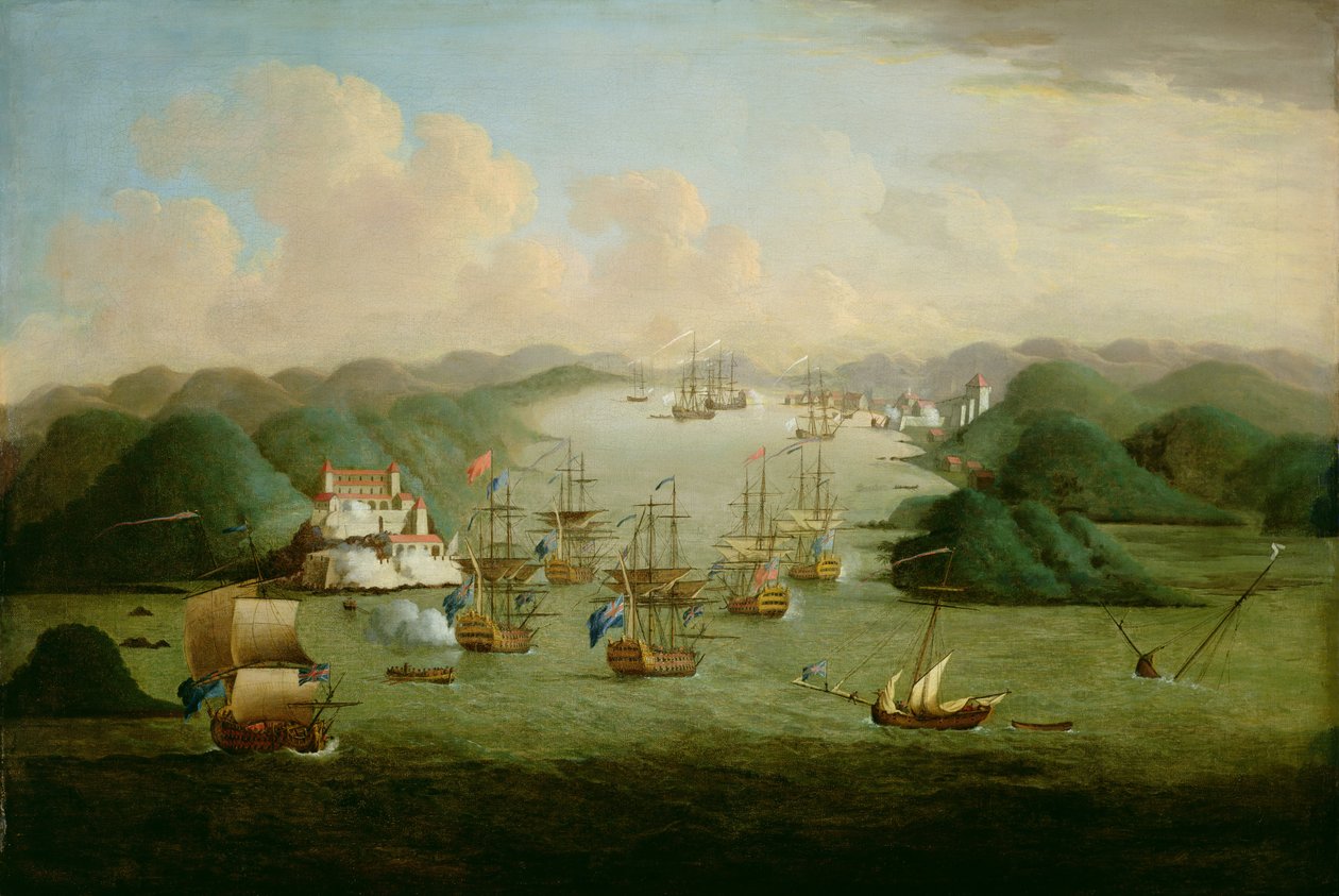 Erobringen af Porto Bello i 1739 af Peter Monamy