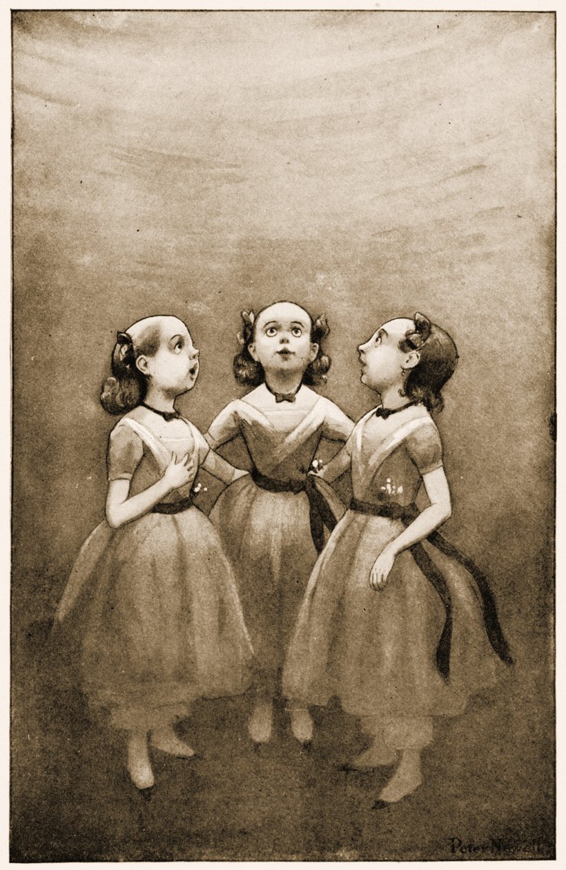De boede på bunden af en brønd, illustration til Lewis Carrolls Alices Adventures in Wonderland, 1901 af Peter Newell
