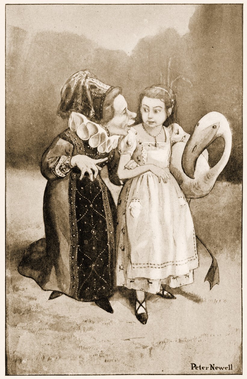 Tut, Tut barn! sagde hertuginden, illustration til Lewis Carrolls Alices Adventures in Wonderland, 1901 af Peter Newell