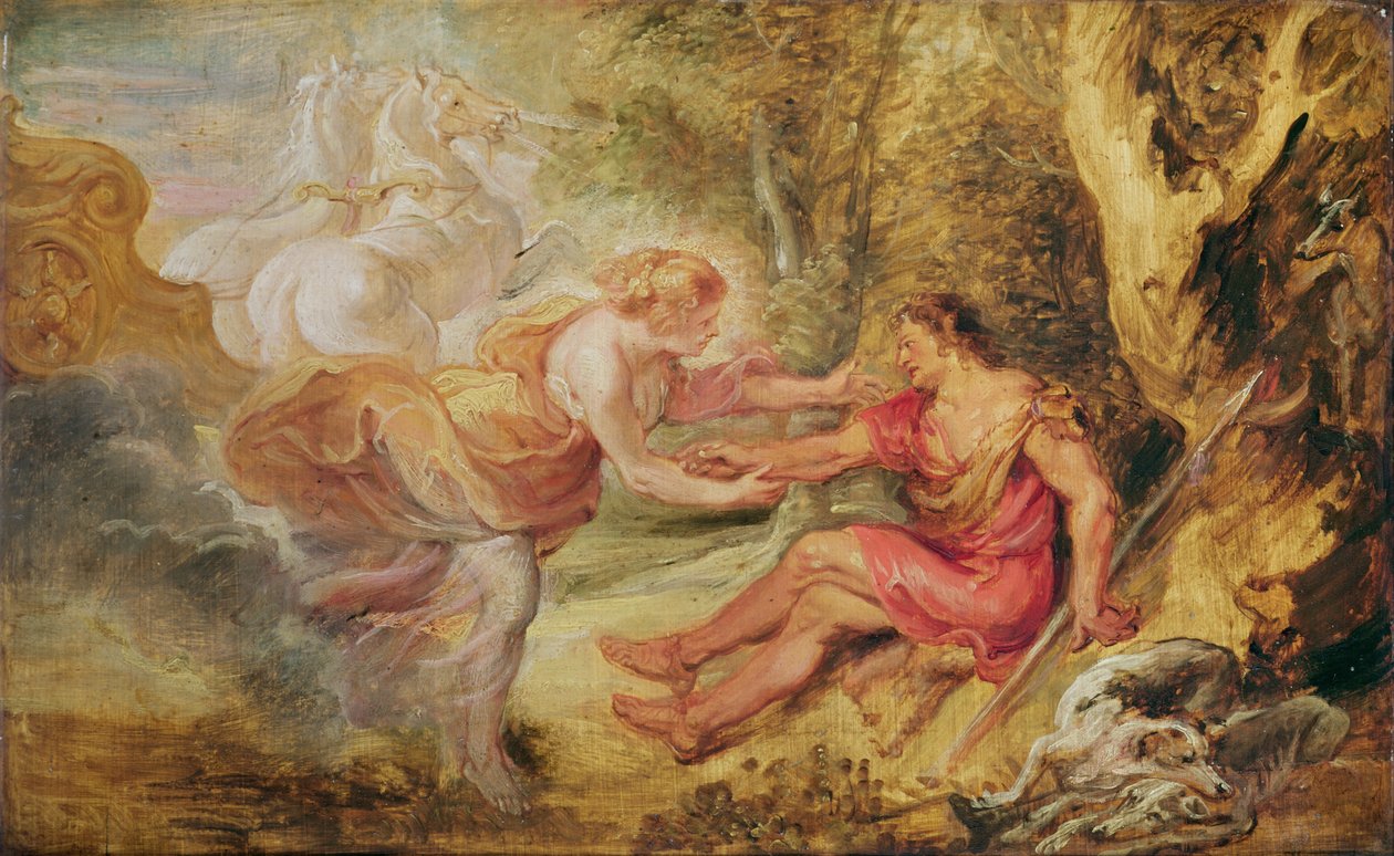 Aurora Abducting Cephalus, 1636 (olie på eg) af Peter Paul Rubens
