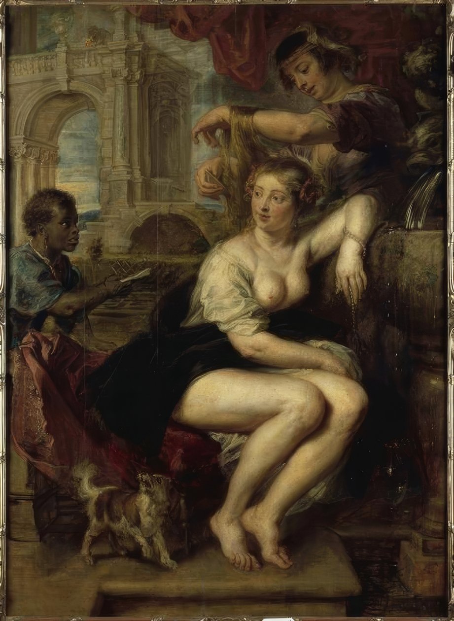 Batseba ved kilden, modtog Davids brev af Peter Paul Rubens